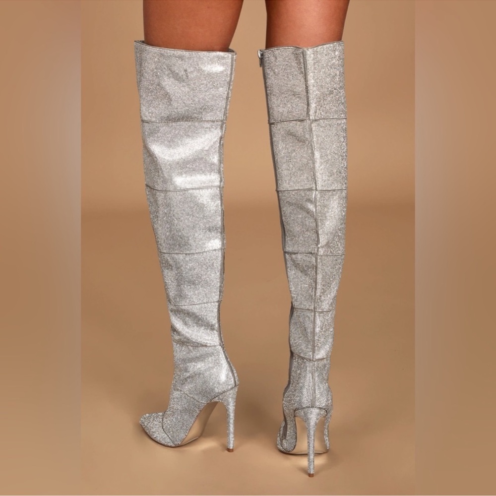 Steve Madden Rhinestone “Wonders” Over-the-Knee Boots